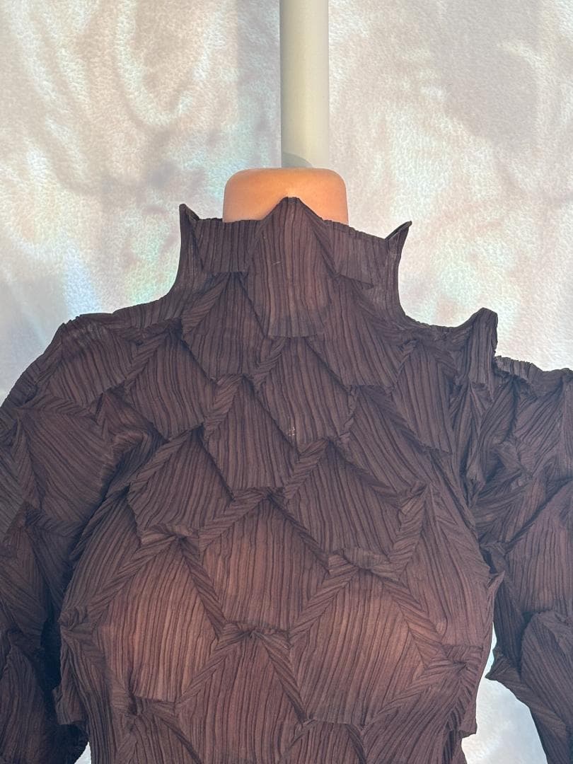 ISSEY MIYAKE 変形 立体プリーツ プリーツブラック M