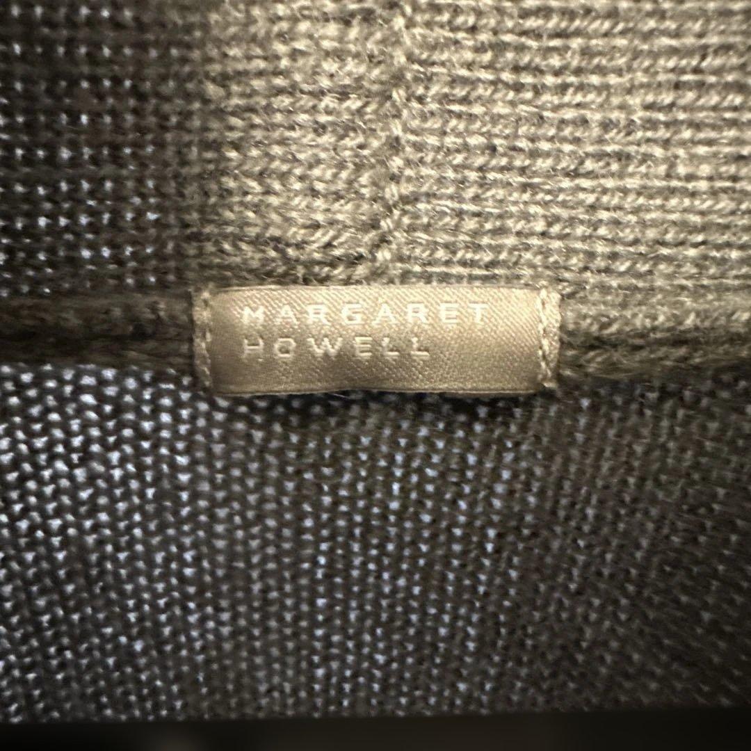 マーガレットハウエル　グレー ロングカーディガン カシミヤ100%