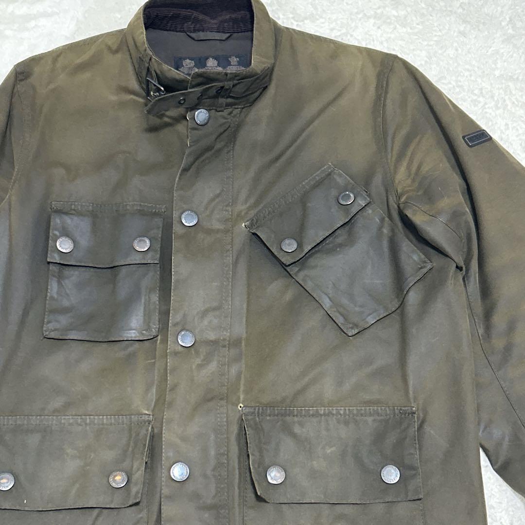 Barbour オイルドジャケット モーターサイクルジャケット　ウール　バブア