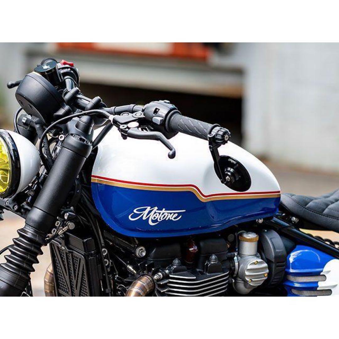 モートーン　バーエンドミラー 100mm 2個セット トライアンフ用