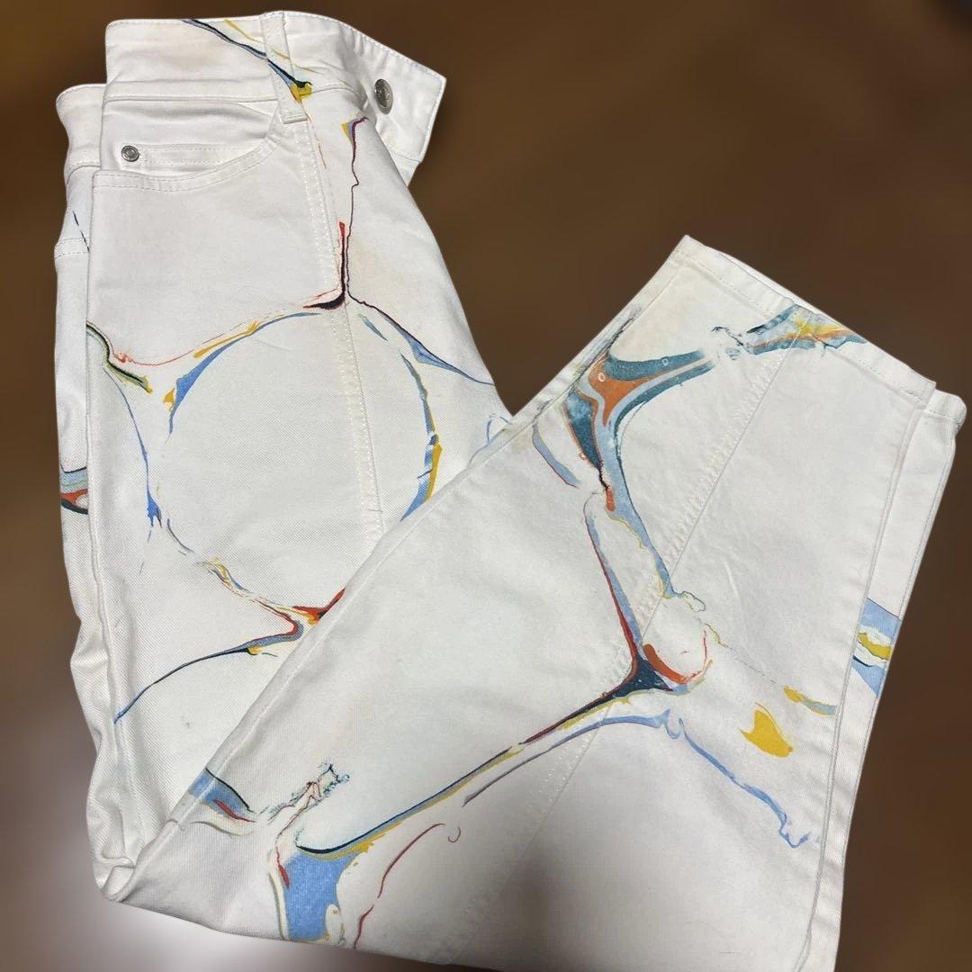 ステラマッカートニー　ホワイト　マーブル　デニム　24