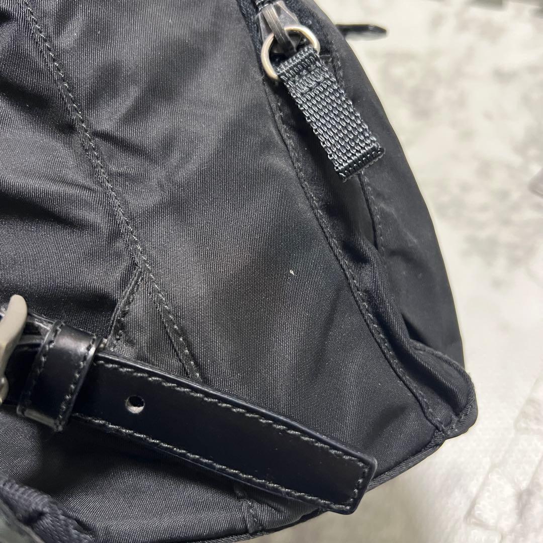 美品✨PRADA プラダ リュック バックパック ナイロン 三角ロゴ ブラック