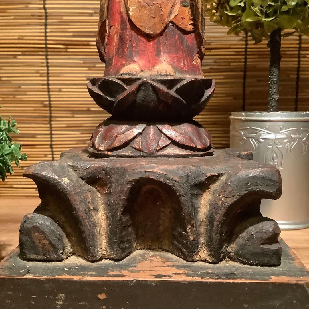 平安〜室町「如意宝珠地蔵菩薩」六道一尊・地蔵菩薩本願経・大乗大集地蔵・木彫彩色