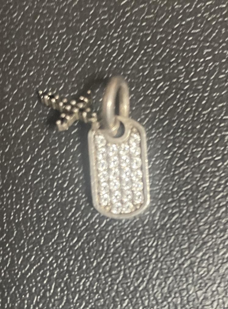 Justin Davis S.O.S スワロフスキー ドッグタグ ペンダント