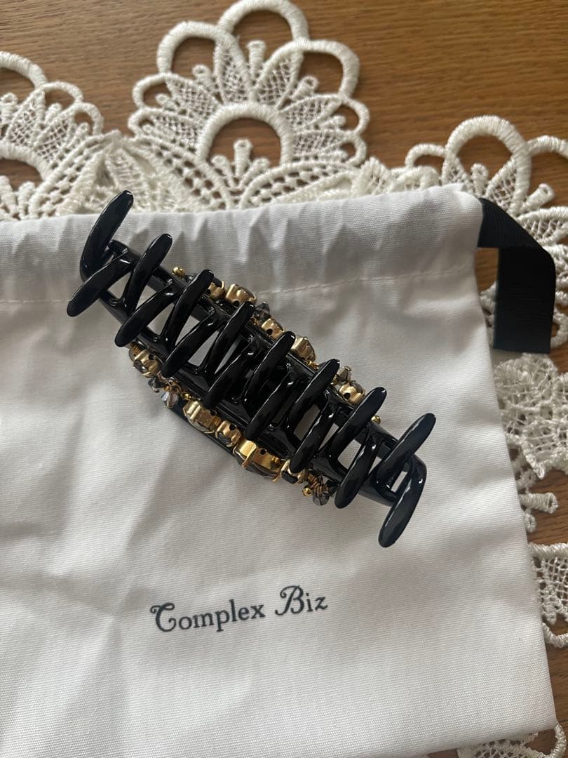 コンプレックスビズ　バンズクリップ　ヘアクリップ　スワロフスキー