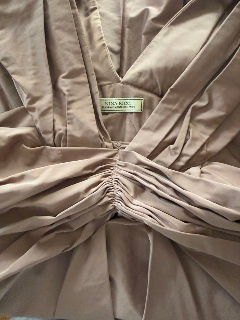 ニナリッチ nina ricci フラワー装飾 ピンク キャミソールワンピース