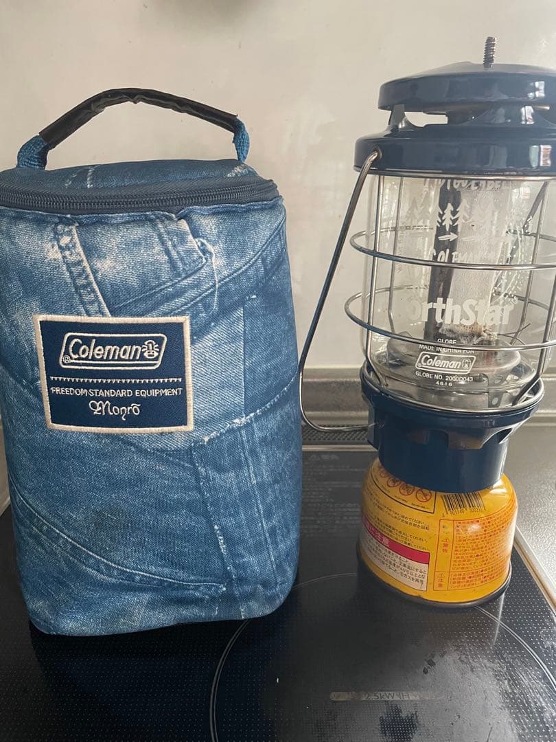 ノーススター　ガスランタン　Coleman モンロ インディゴレーベル