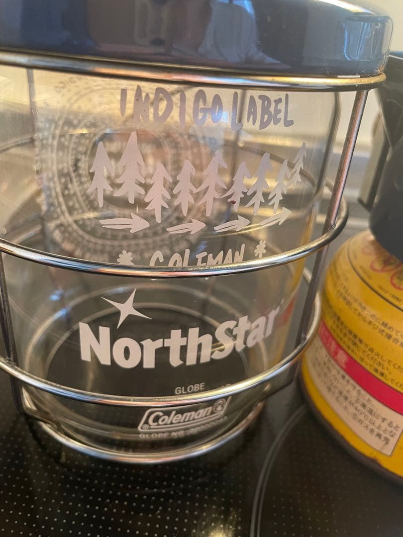 ノーススター　ガスランタン　Coleman モンロ インディゴレーベル