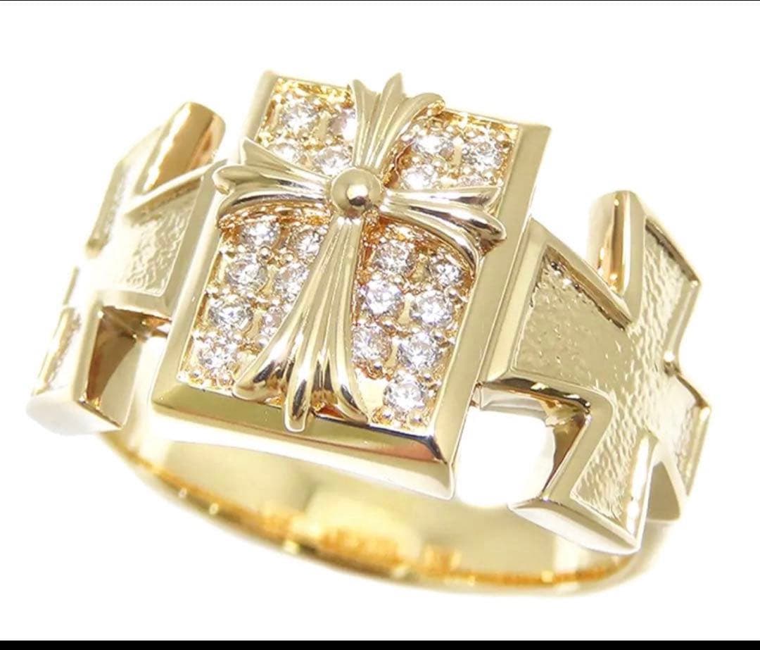 KZさん専用です。クロスモチーフ ダイヤモンドリング 13号 D0.18ct