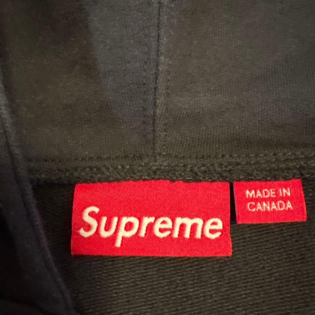 Supreme ブラック ジップアップパーカー Ｌサイズ