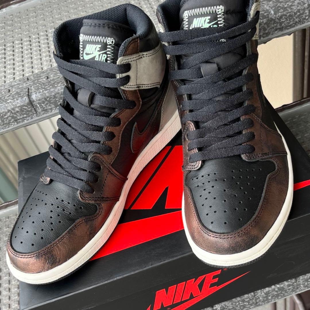 靴 NIKE AIR JORDAN 1 HI OG RUST SHADOW 27.5
