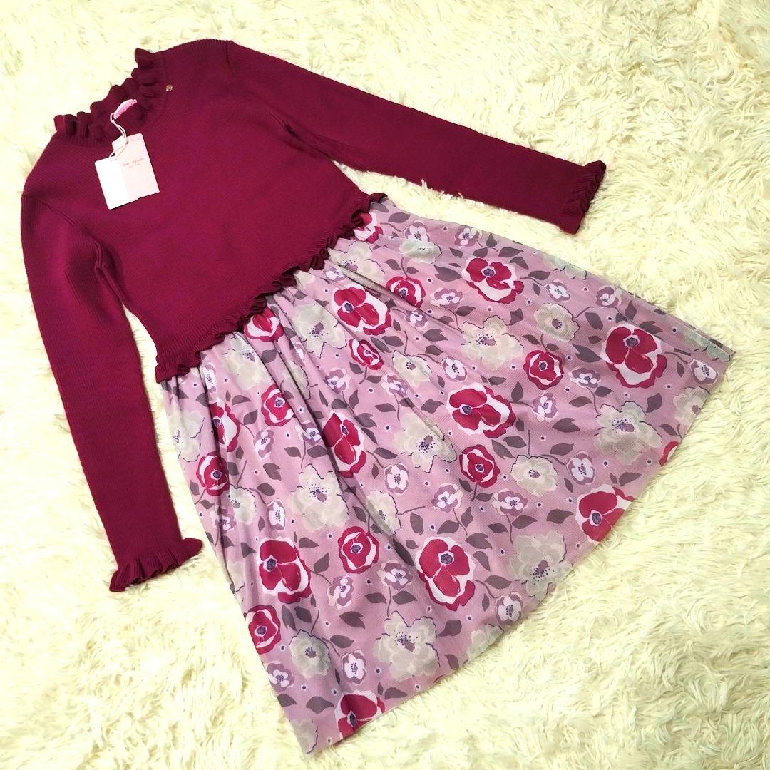 新品　ケイトスペード　kate spade　ドッキングワンピース　長袖　150