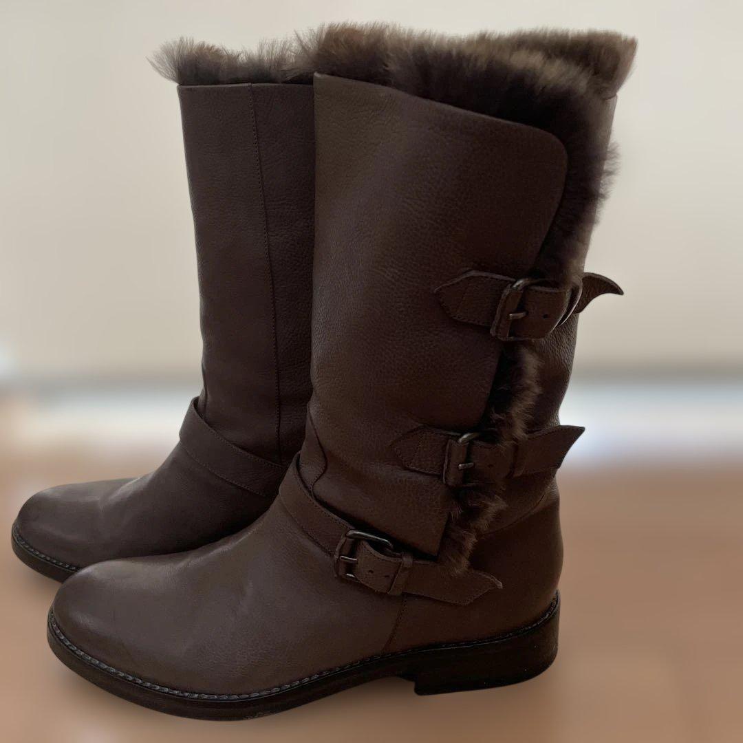 コ*タ様 サルトル　SARTORE エンジニア ブーツ ラビットファー　レザー