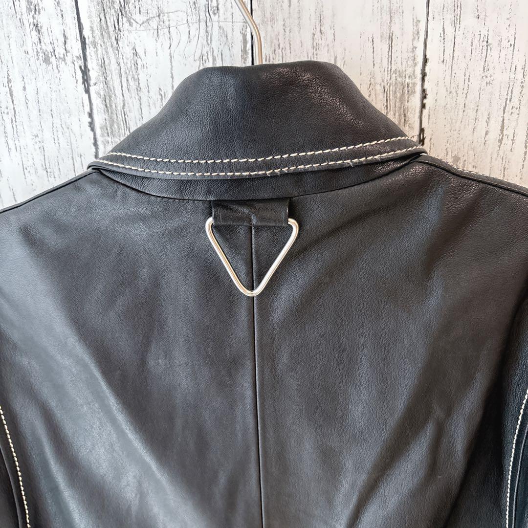 ハズブラ ディーゼル/DIESEL ロゴプレート ラムレザー ジャケット