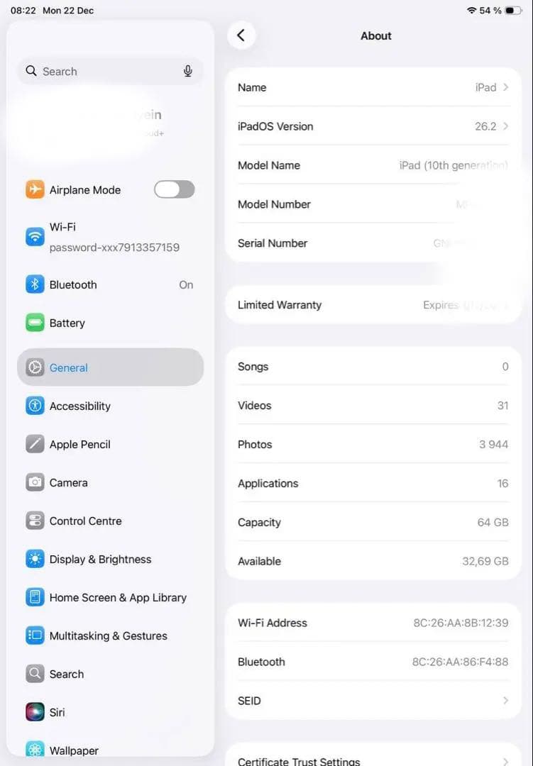 Apple iPad (第10世代) 64GB シルバー