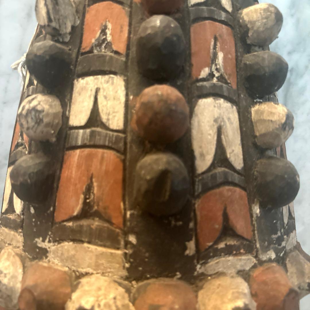 パプアニューギニア アンティーク存在感が半端ない木彫り特大、民藝の仮面アート