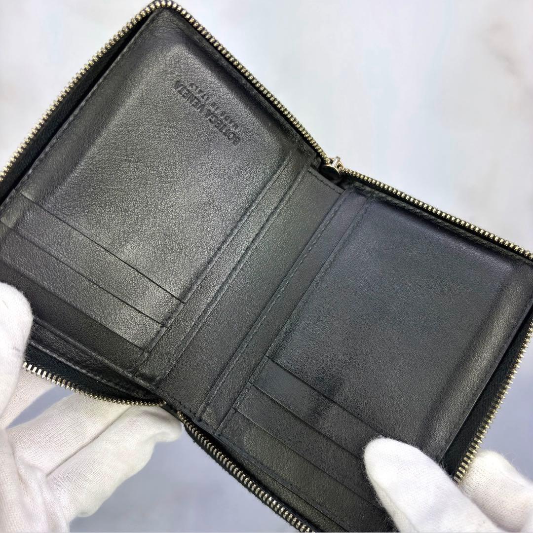 BOTTEGA VENETA 財布 2つ折り カセット 黒