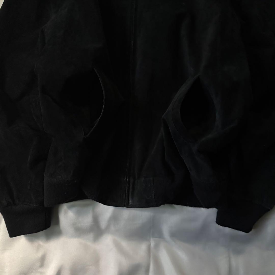 80s vintage ブラック スエードレザー ボンバージャケット ブルゾン