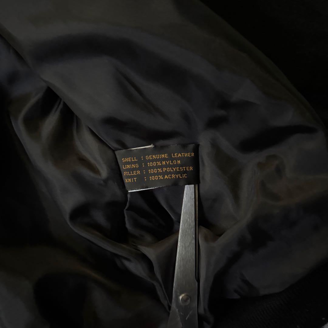 80s vintage ブラック スエードレザー ボンバージャケット ブルゾン