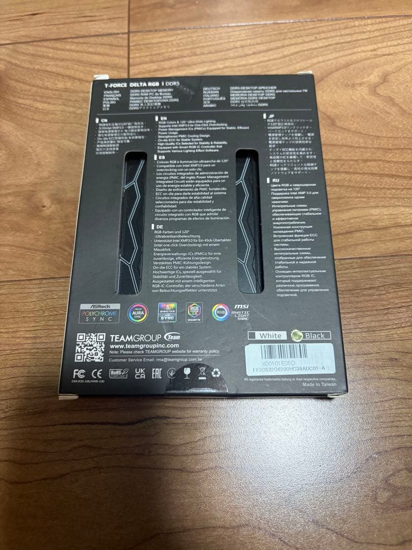 メモリー T-FORCE DELTA DDR5 32GB (2x16GB)6200MHz