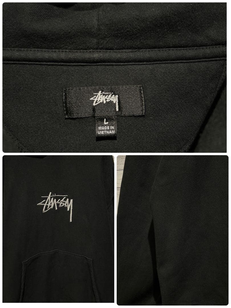 【即完売モデル】ステューシー☆センター刺繍ロゴ　人気デザイン　パーカー