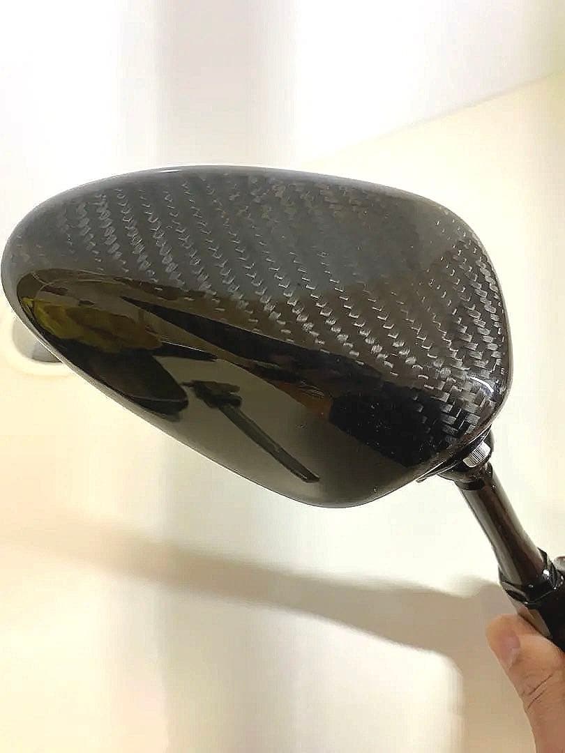 バイク用　カーボンミラー（ブルーミラー）