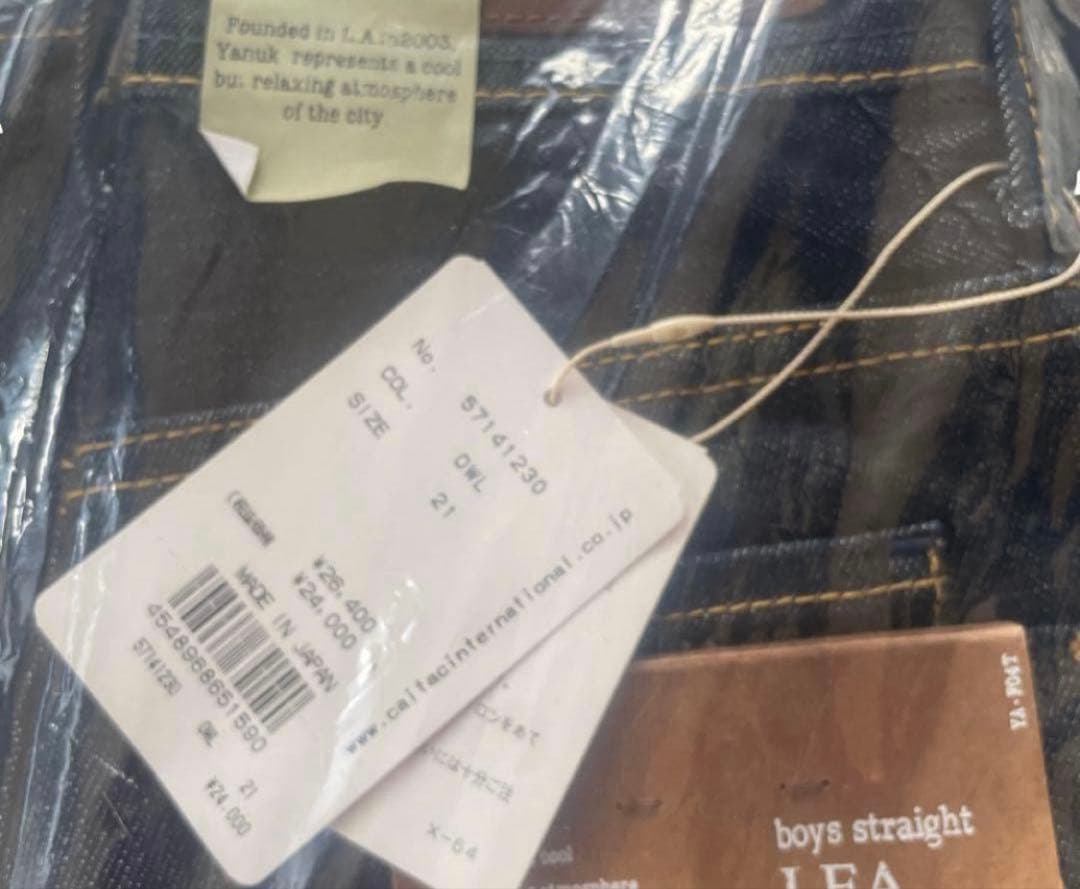 タグ付き　Yanuk ヤヌーク ボーイズストレート LEA OWI 21 レア