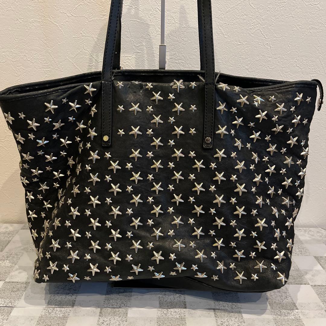 ジミーチュウスタースタッズレザートート