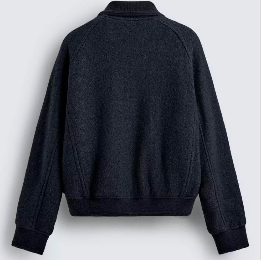 ZARA リブ襟切り替えジャケット