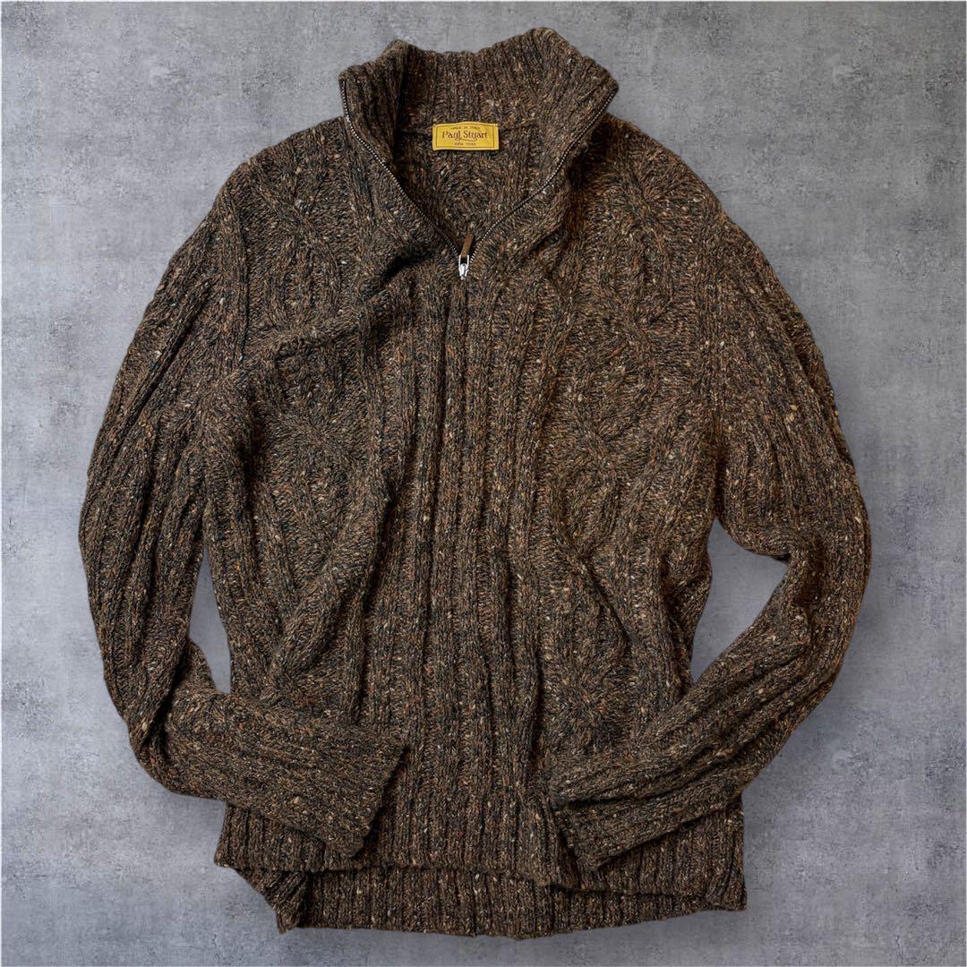 イタリア製　ポールスチュアート　ハイネックセーター ブラウン系　キャメルヘアー