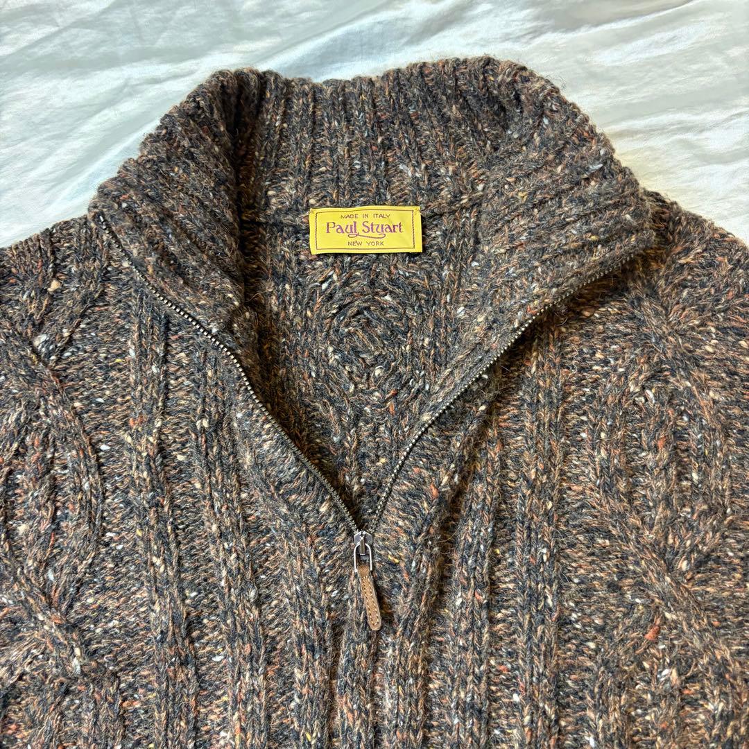 イタリア製　ポールスチュアート　ハイネックセーター ブラウン系　キャメルヘアー