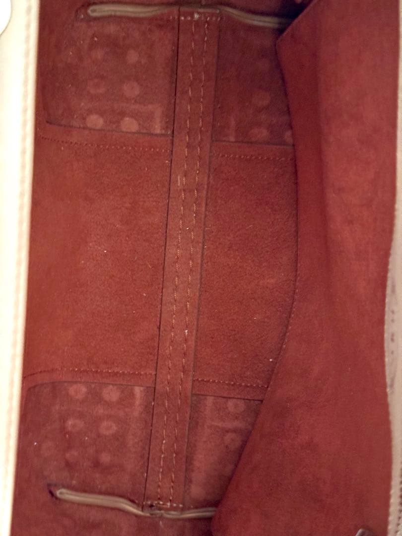 【美品】TOD'S ウェーブトート レザー ハンドバッグ ベージュ タグあり