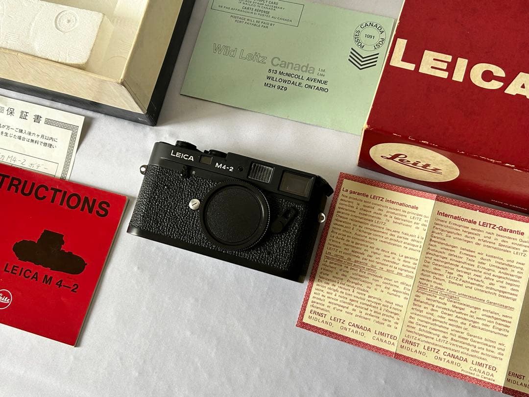 チャップマン様ご予約品　LEICA M4-2 ボディ元箱　取り扱い説明書一式付き