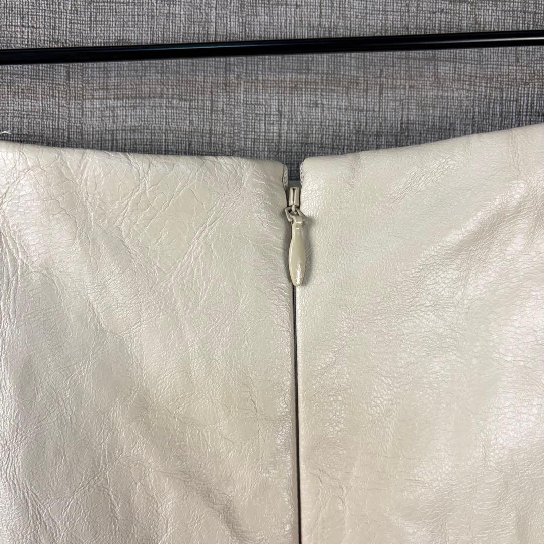 【新品未使用】ETRE TOKYO　フェイクレザーラップスカート　Mサイズ