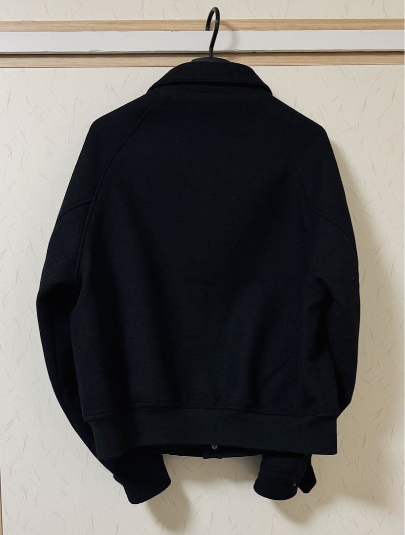 CLEL ウールブレンド テックメルトン2wayブルゾン Sサイズ　ブラック