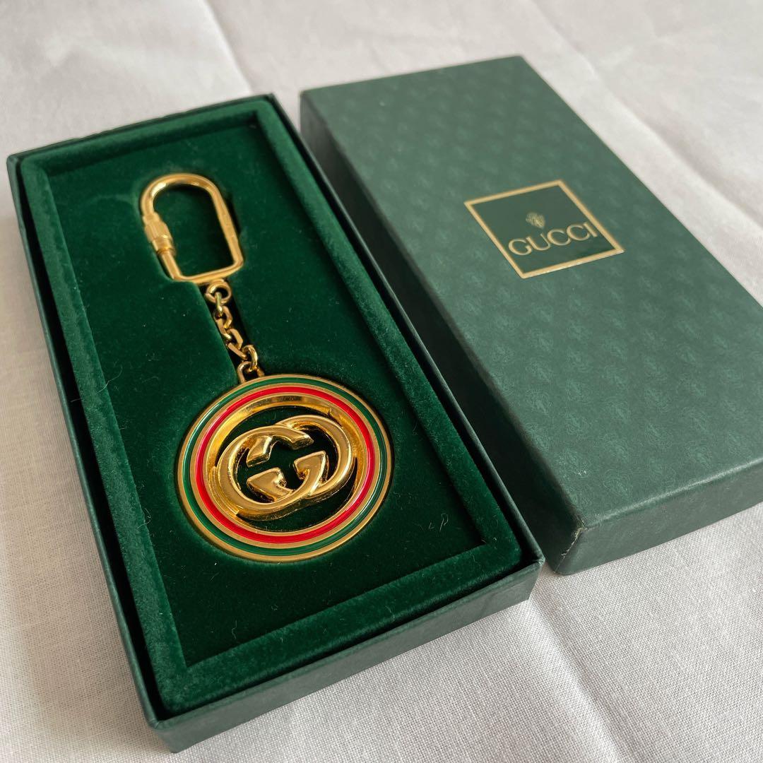 【新品】GUCCI キーホルダー キーリング チャーム オールドグッチ 箱付き