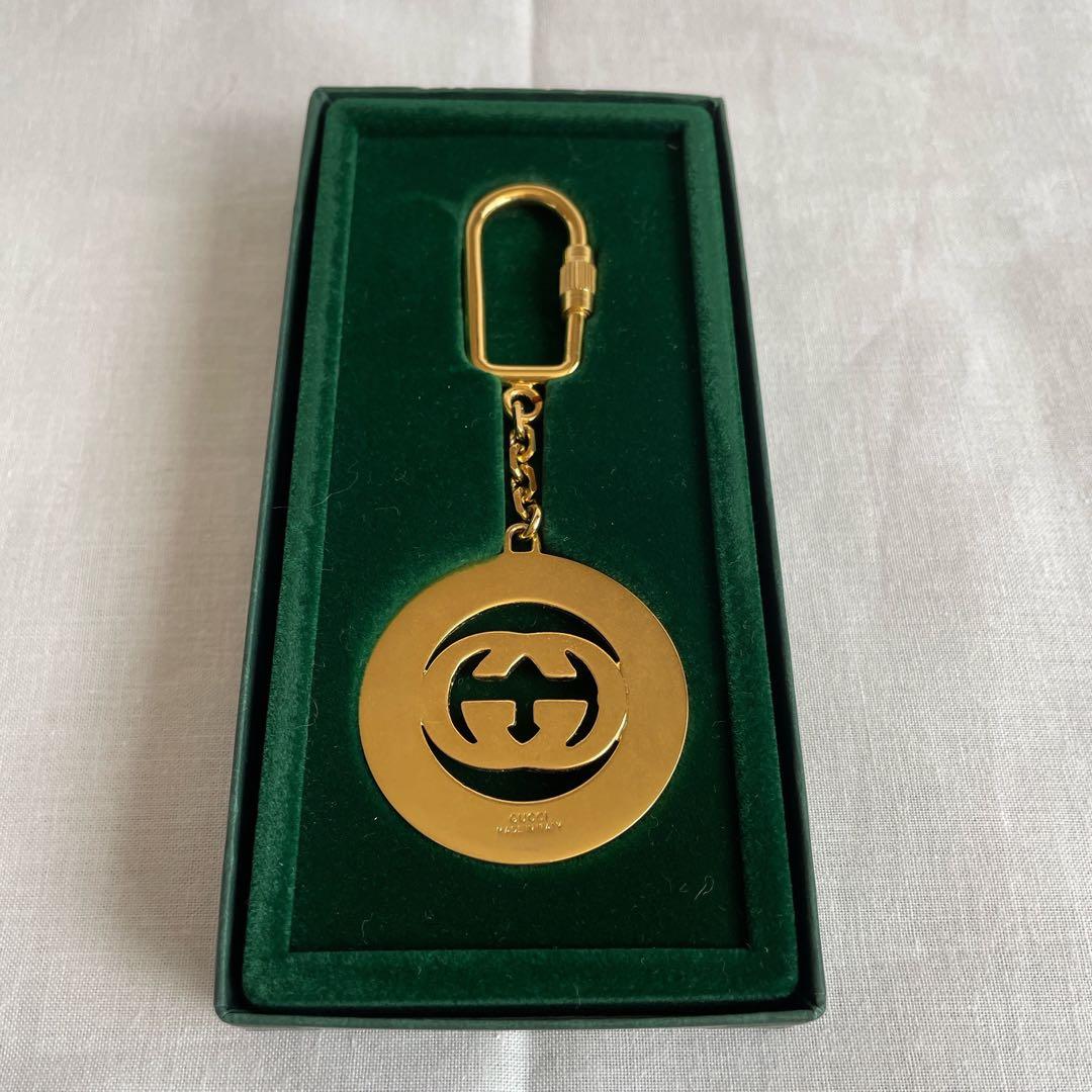 【新品】GUCCI キーホルダー キーリング チャーム オールドグッチ 箱付き