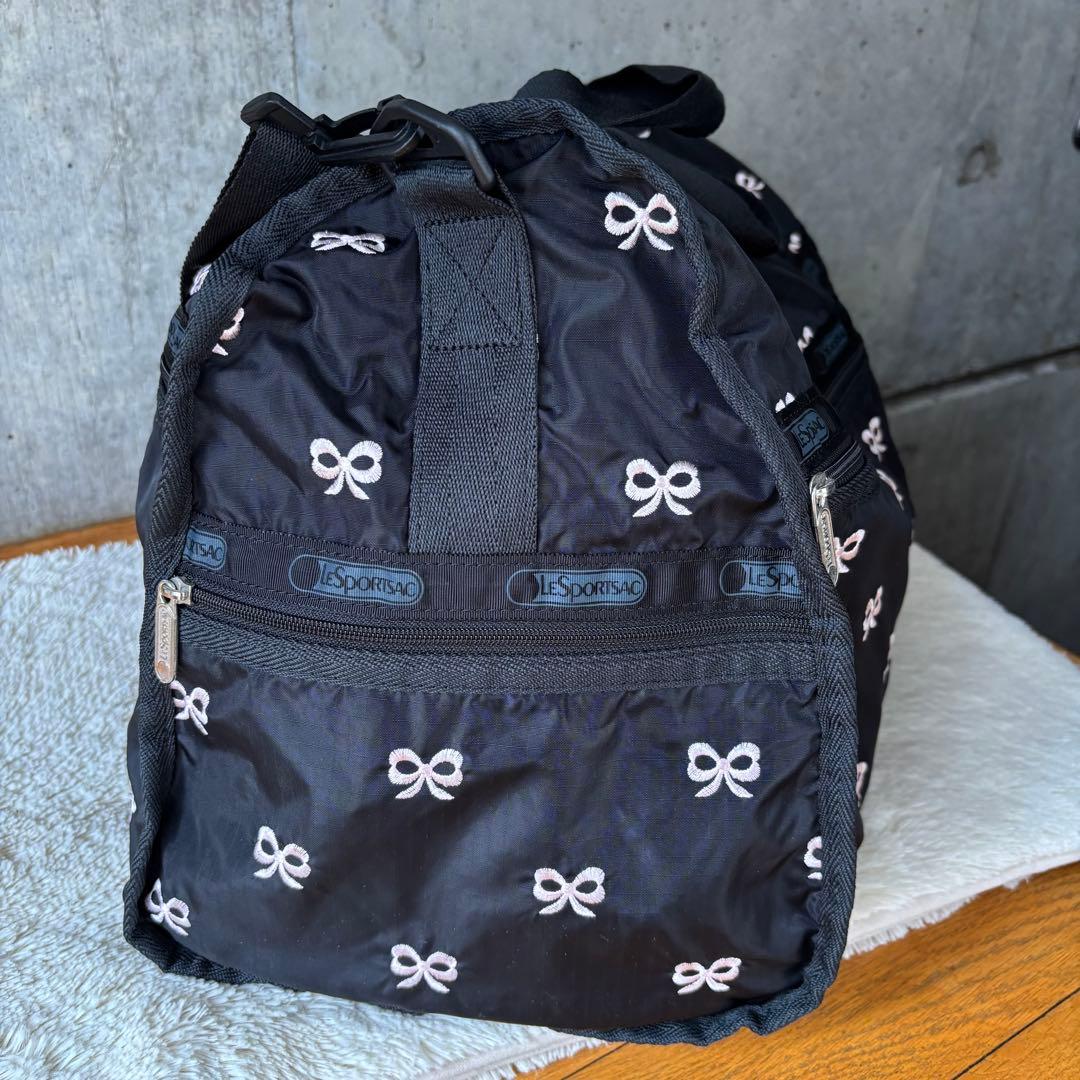 【美品】レスポートサック ボストンバッグ 大容量2way リボン　ショルダー