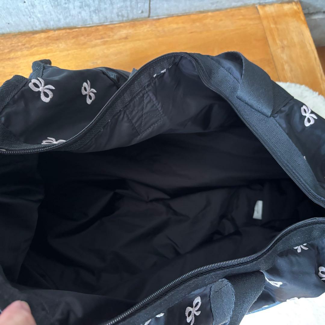 【美品】レスポートサック ボストンバッグ 大容量2way リボン　ショルダー