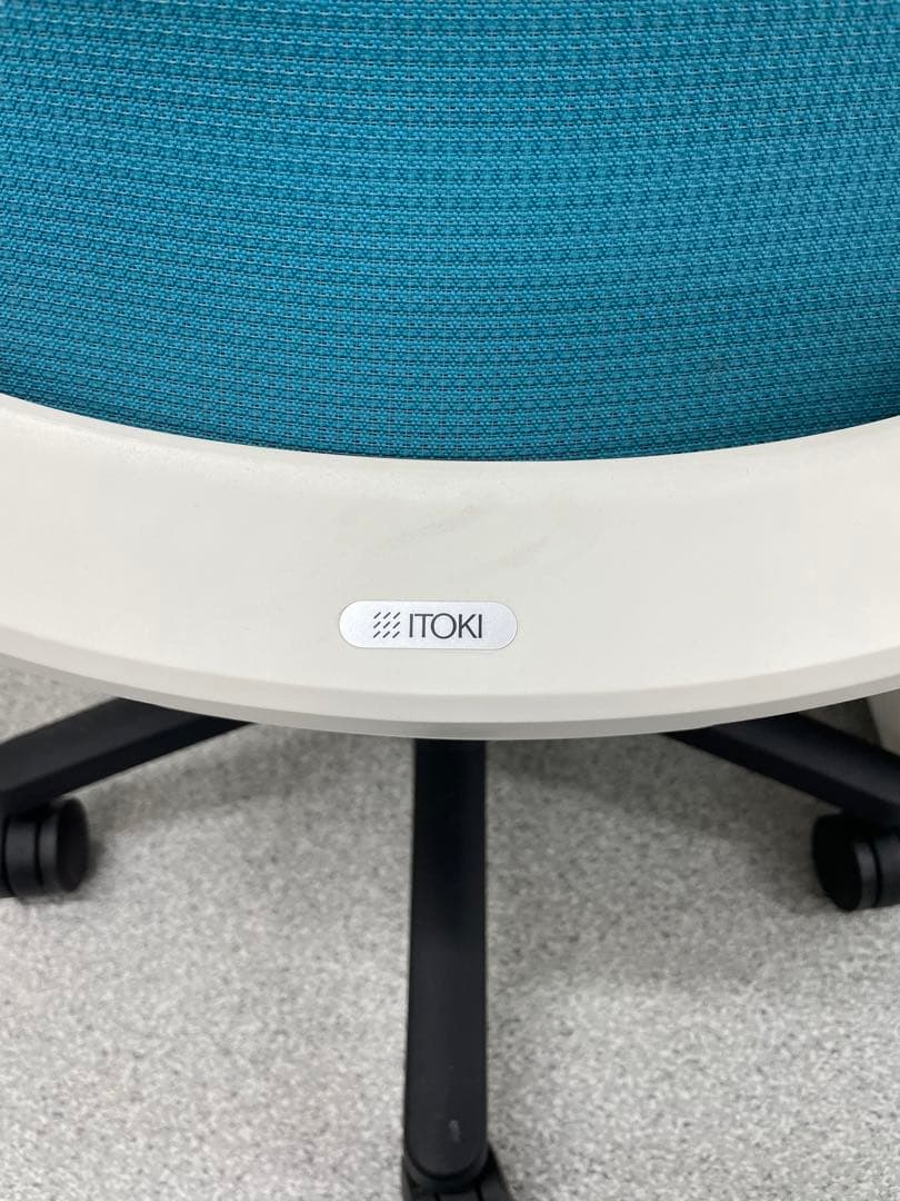 デスク・チェア・キャビネットセット ホワイト　ストロングブルー系