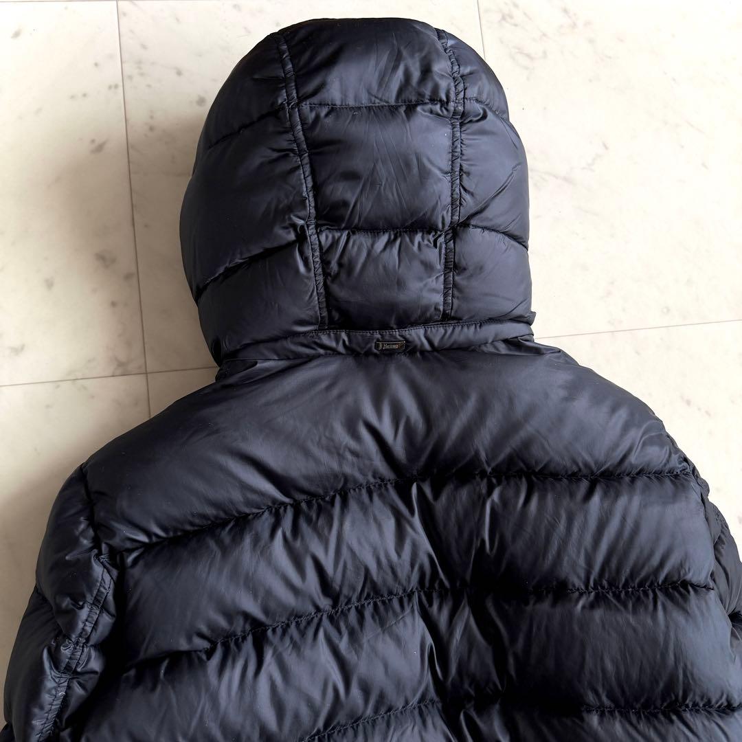 極暖 ヘルノ HERNO ショートダウンジャケット 48 ネイビー レディース