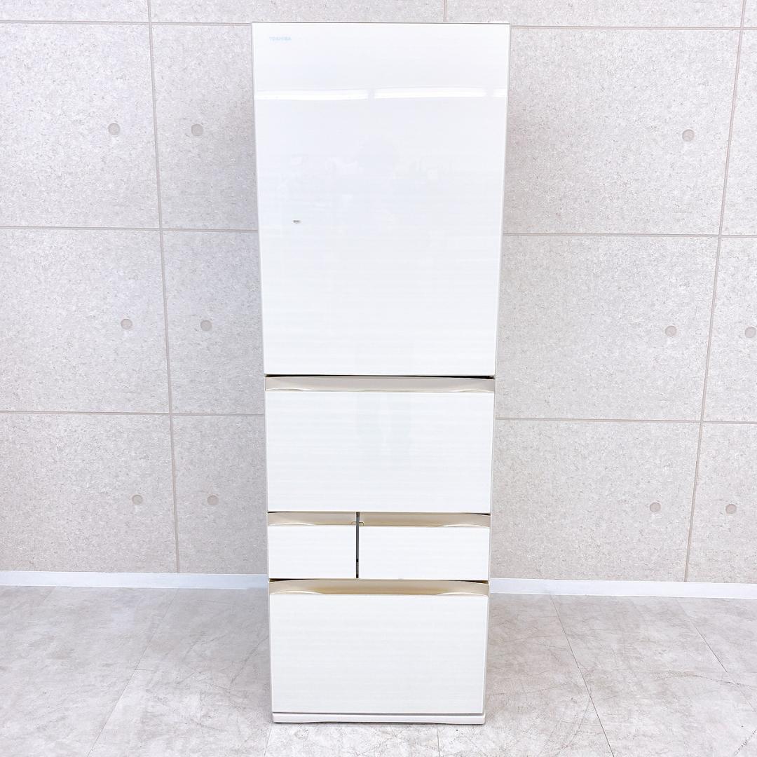 東芝 ノンフロン冷凍冷蔵庫 GR-R470GW（ZC） 465L 2019年製