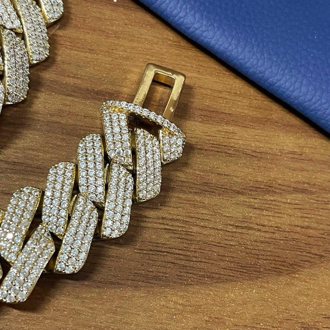 Glitter マイアミチェーン　ゴールド ネックレス 60cm メンズ