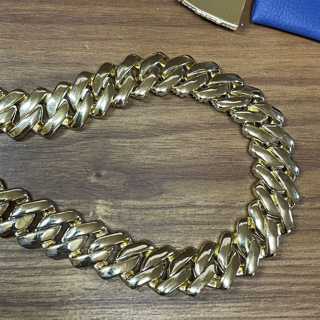 Glitter マイアミチェーン　ゴールド ネックレス 60cm メンズ