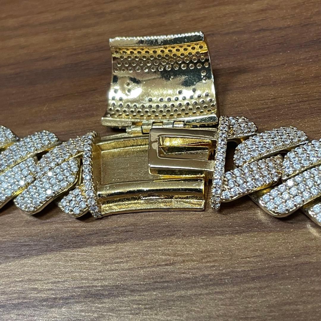 Glitter マイアミチェーン　ゴールド ネックレス 60cm メンズ