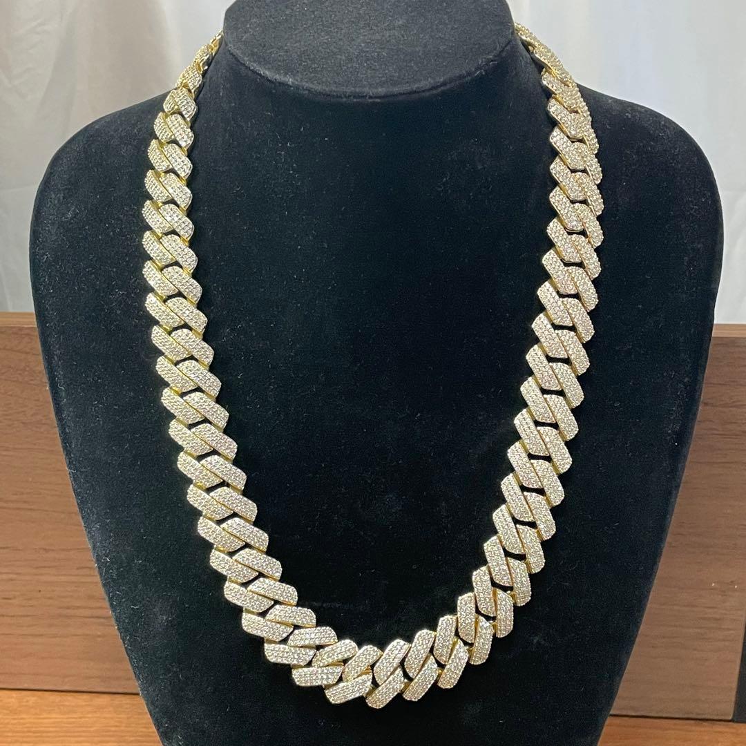 Glitter マイアミチェーン　ゴールド ネックレス 60cm メンズ