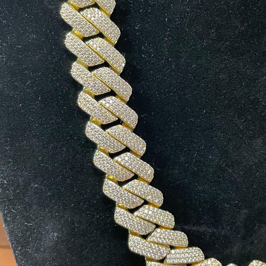 Glitter マイアミチェーン　ゴールド ネックレス 60cm メンズ