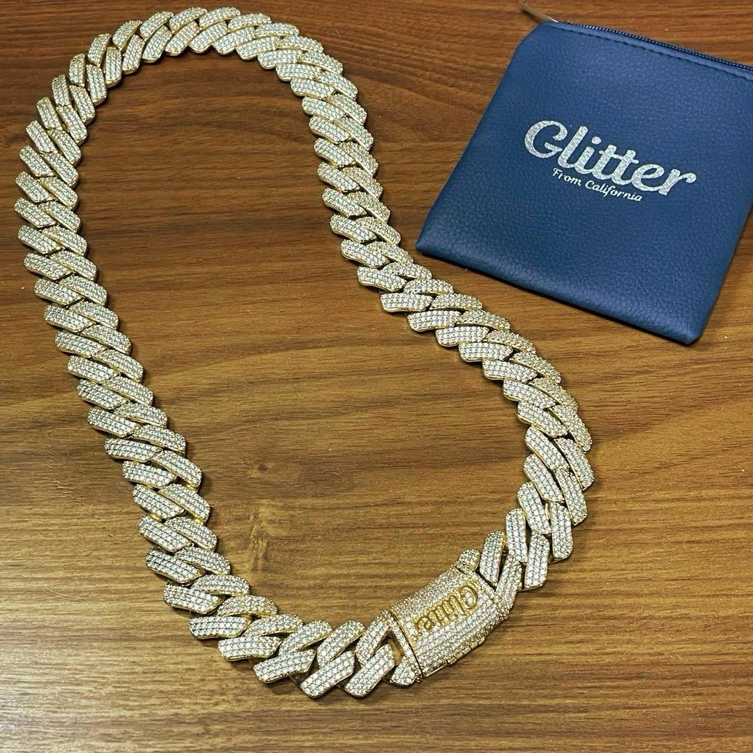 Glitter マイアミチェーン　ゴールド ネックレス 60cm メンズ