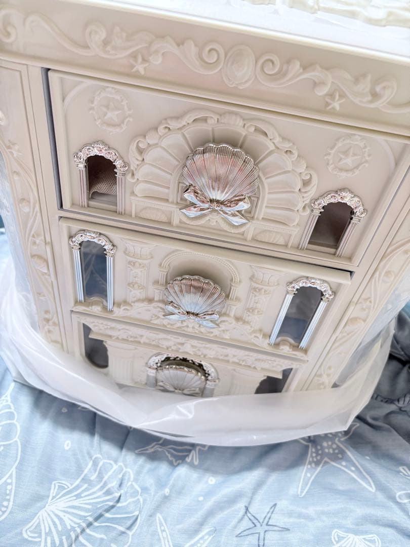 (新品未使用)FrowerKnows シェルズジュエル 収納ボックス＋パフ2点