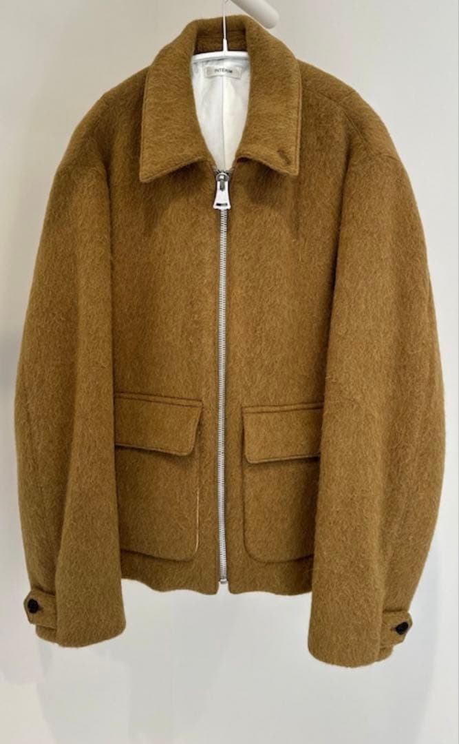 限定値下げ　INTERIMダブルフェイスヘアリーアルパカウールスポーツジャケット